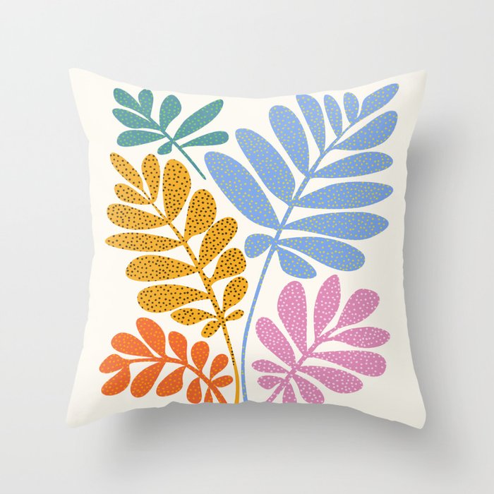 Everywhere All The Time / Whimsical Botanical Series Throw Pillow Gallery Image 6