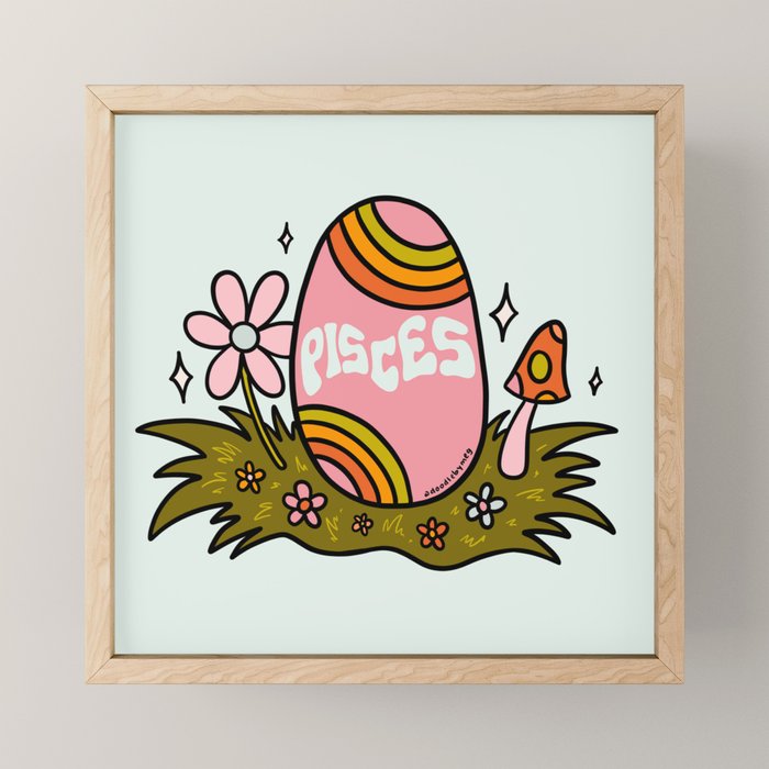 Pisces Easter Egg Mini Art Print Gallery Image 1