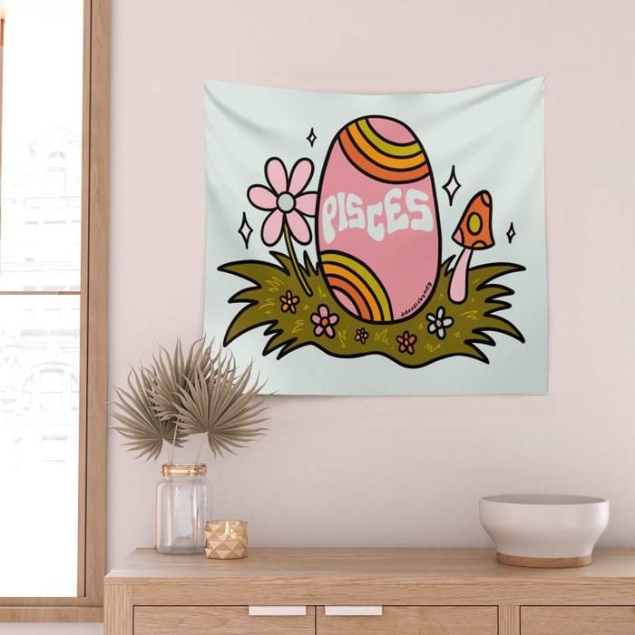 Pisces Easter Egg Wall Tapestry Gallery Image 2