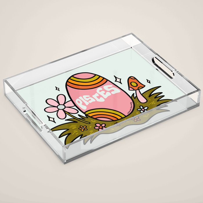Pisces Easter Egg Acrylic Tray Gallery Image 1