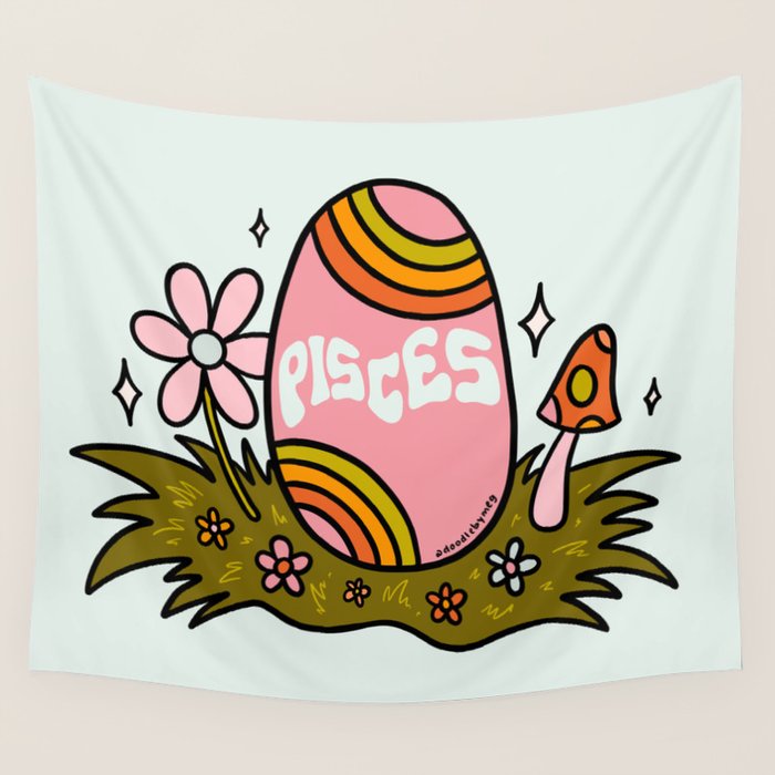 Pisces Easter Egg Wall Tapestry Gallery Image 4