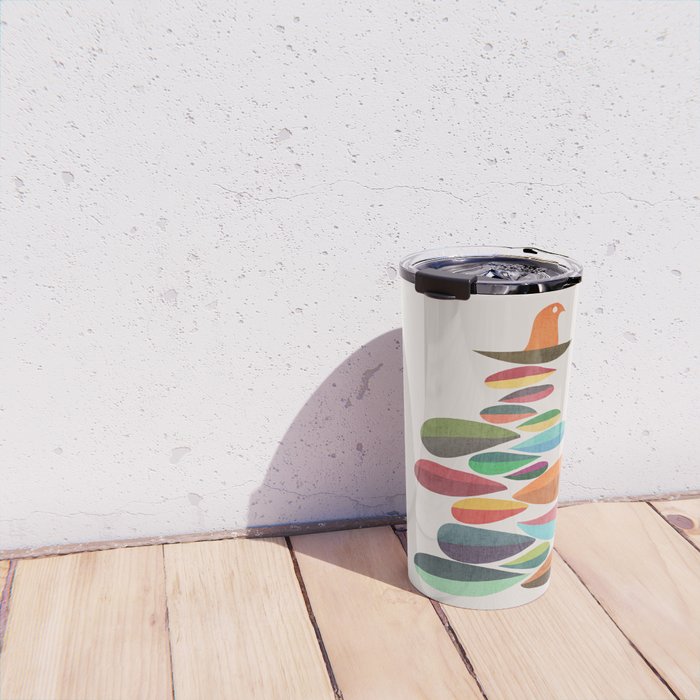 Bird nesting on top of pebbles hill Travel Mug Gallery Image 4