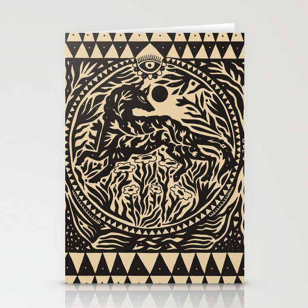 Botanical Wolf Stationery Card Gallery Image 2