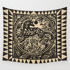 Botanical Wolf Wall Tapestry Gallery Image 4