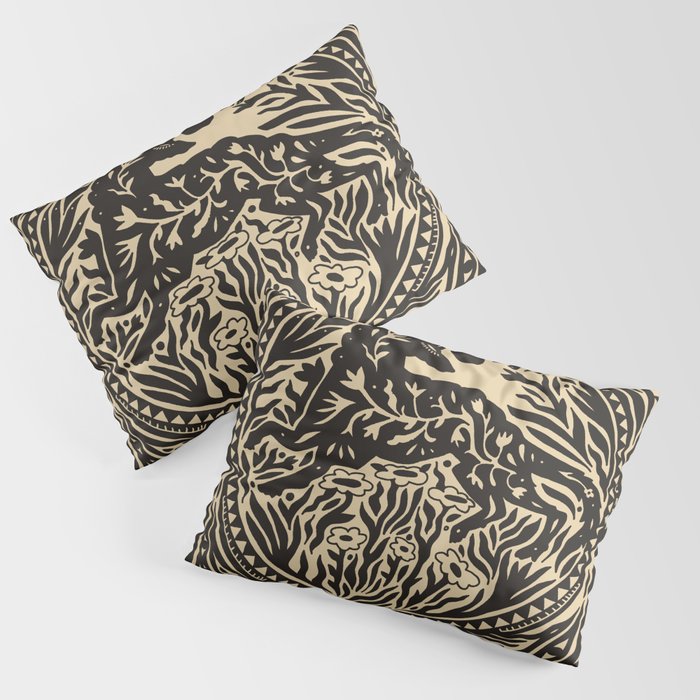 Botanical Wolf Pillow Sham Gallery Image 1