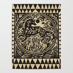 Botanical Wolf Poster Gallery Image 4