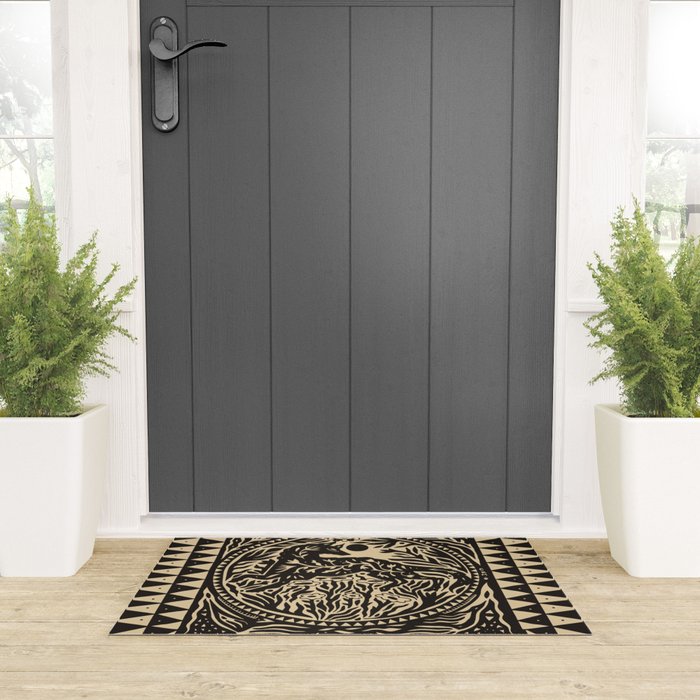 Botanical Wolf Welcome Mat Gallery Image 3