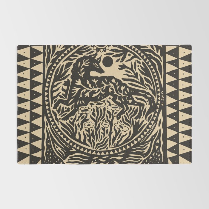 Botanical Wolf Rug Gallery Image 2