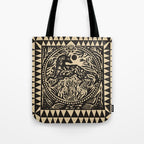Botanical Wolf Tote Bag Gallery Image 1