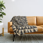 Botanical Wolf Throw Blanket Gallery Image 1