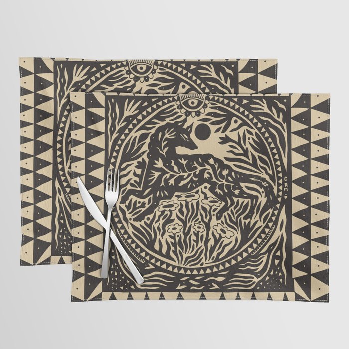 Botanical Wolf Placemat Gallery Image 1