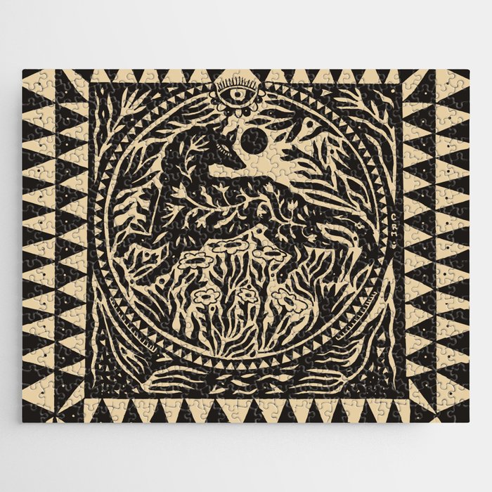 Botanical Wolf Jigsaw Puzzle Gallery Image 1