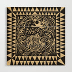 Botanical Wolf Wood Wall Art Gallery Image 1
