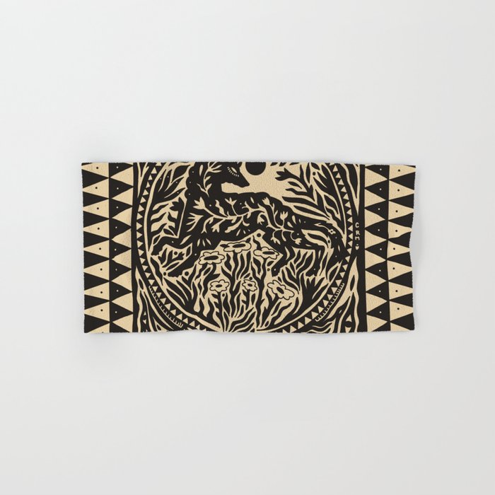 Botanical Wolf Bath Towel Gallery Image 1