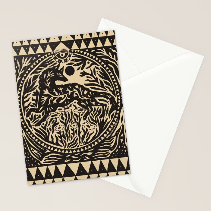 Botanical Wolf Stationery Card Gallery Image 2