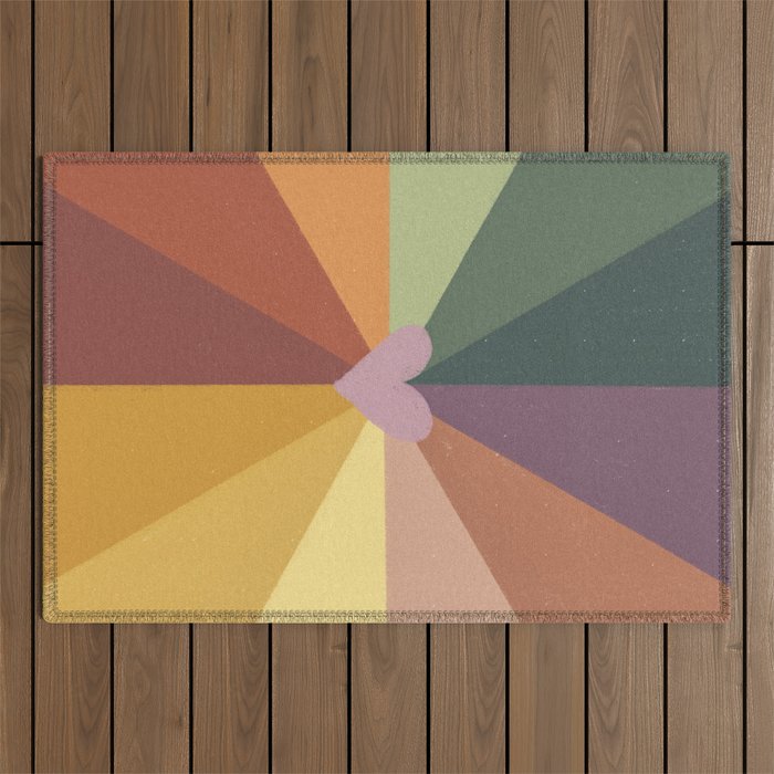 Earthy rainbow Outdoor Rug Gallery Image 1