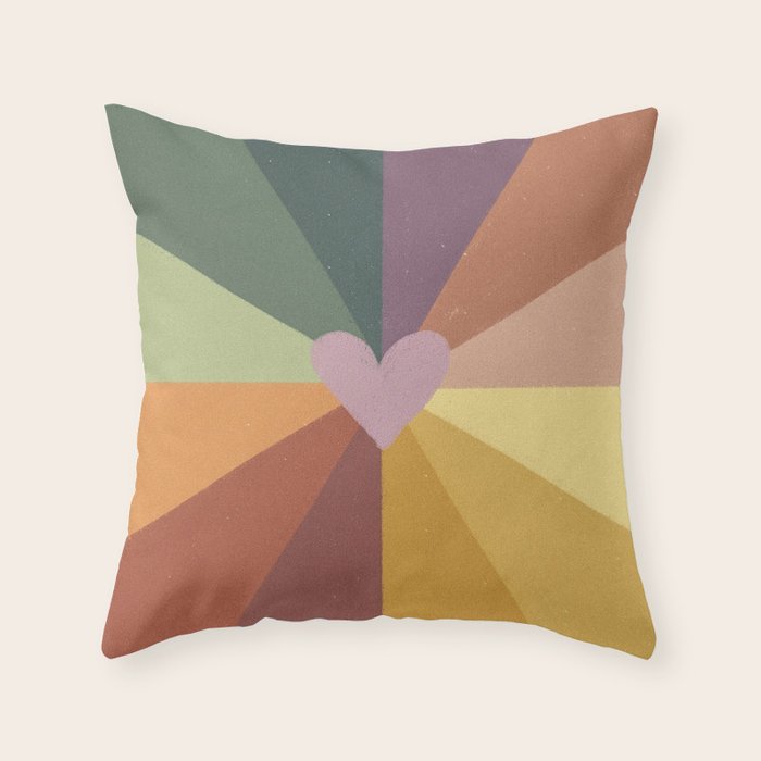 Earthy rainbow Throw Pillow Gallery Image 6