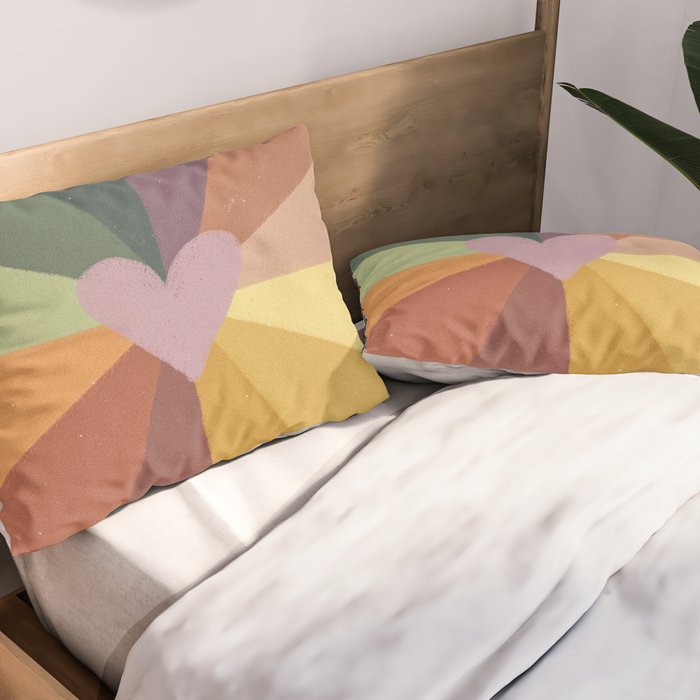 Earthy rainbow Pillow Sham Gallery Image 2