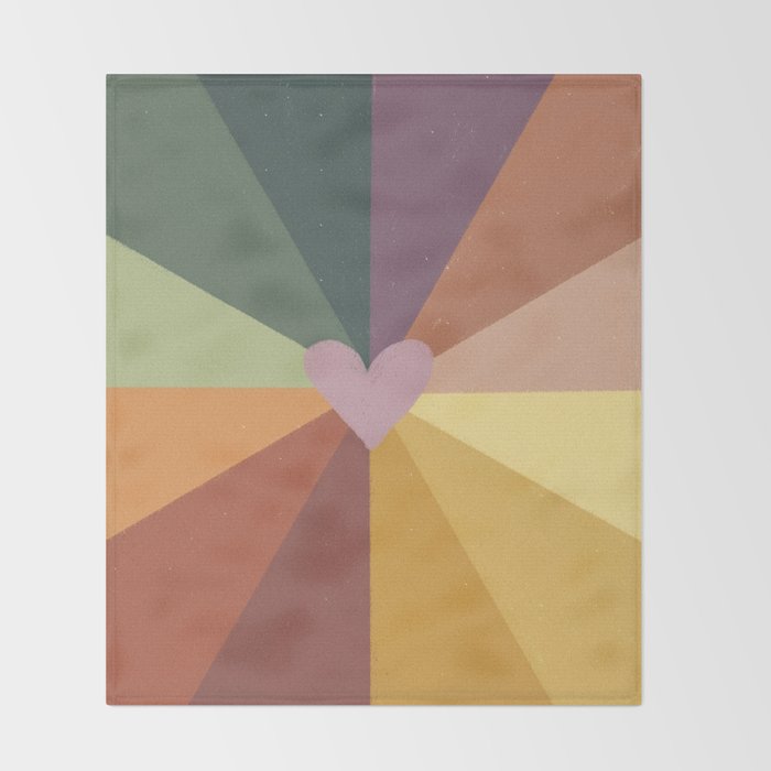 Earthy rainbow Throw Blanket Gallery Image 2