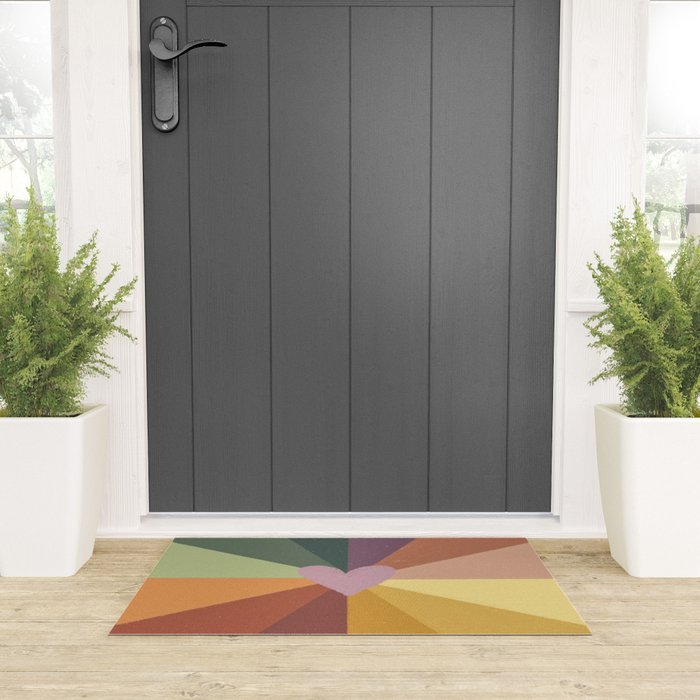 Earthy rainbow Welcome Mat Gallery Image 3