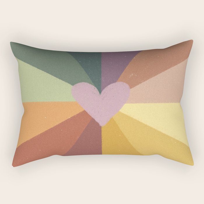 Earthy rainbow Rectangular Pillow Gallery Image 1