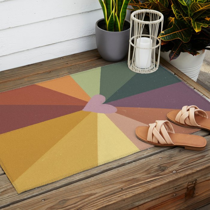 Earthy rainbow Outdoor Rug Gallery Image 2