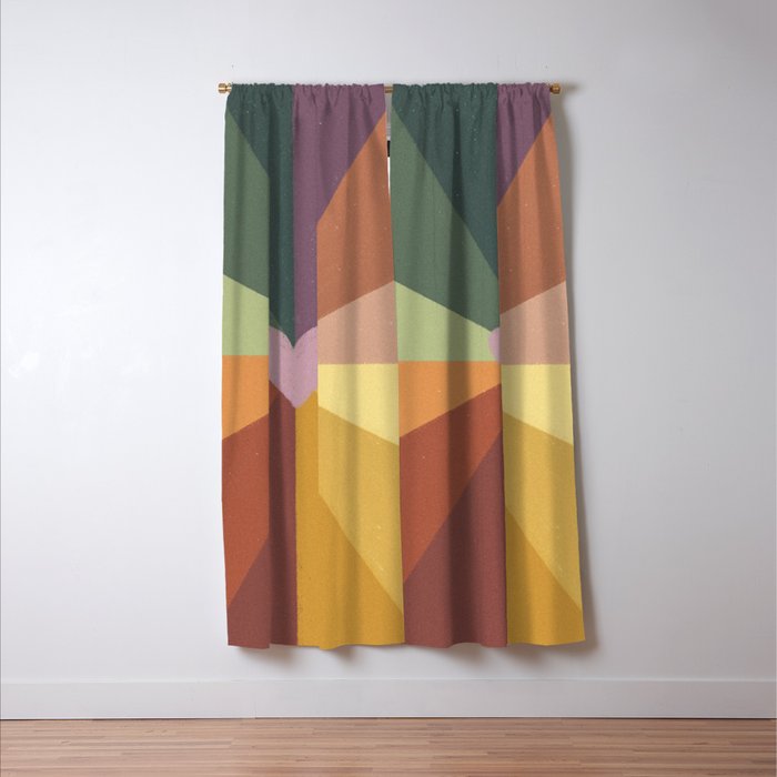 Earthy rainbow Window Curtain Gallery Image 3