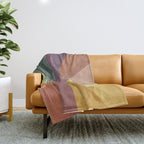 Earthy rainbow Throw Blanket Gallery Image 1