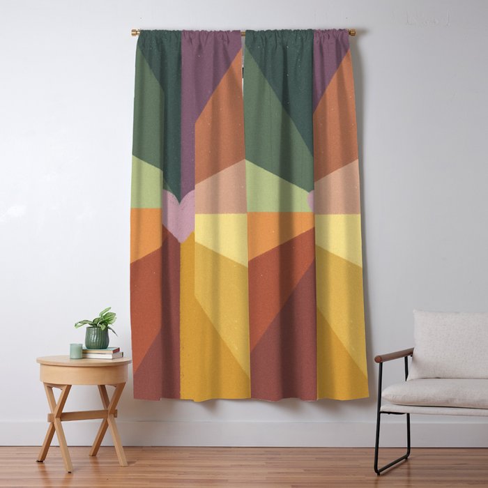 Earthy rainbow Window Curtain Gallery Image 5