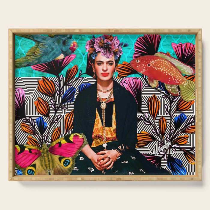 Frida´s secret smile Serving Tray Gallery Image 1