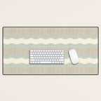 Wavy River I in cream, sage green, tan Desk Mat Gallery Image 1