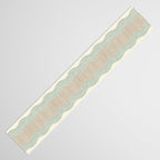Wavy River I in cream, sage green, tan Table Runner Gallery Image 3