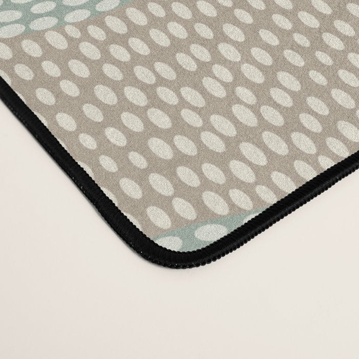 Wavy River I in cream, sage green, tan Desk Mat Gallery Image 4