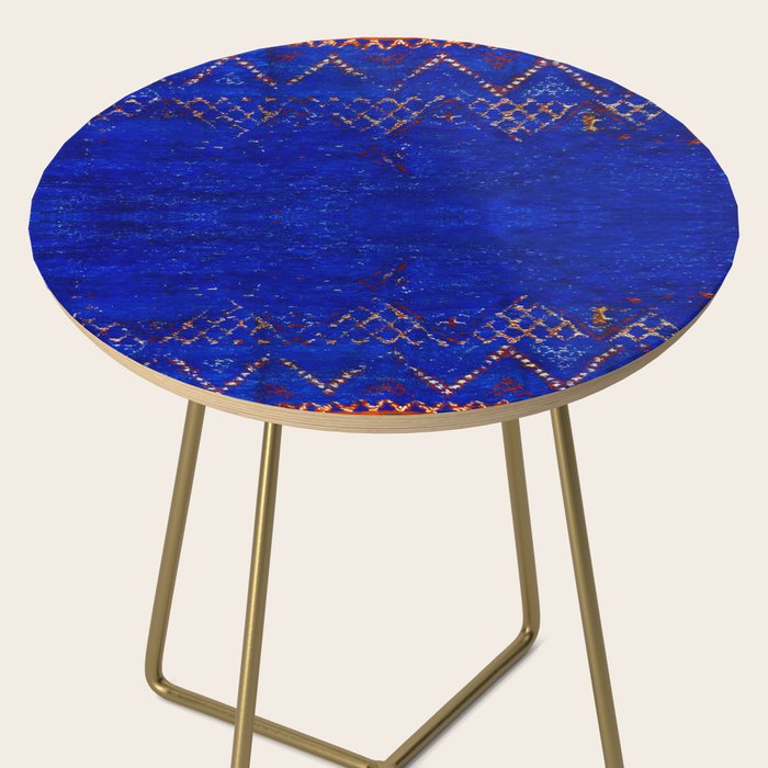 -A5- Royal Calm Blue Bohemian Moroccan Artwork. Side Table Gallery Image 2
