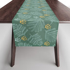 Winter & Woodsy Pine Trees in Forest Green Table Runner Gallery Image 1