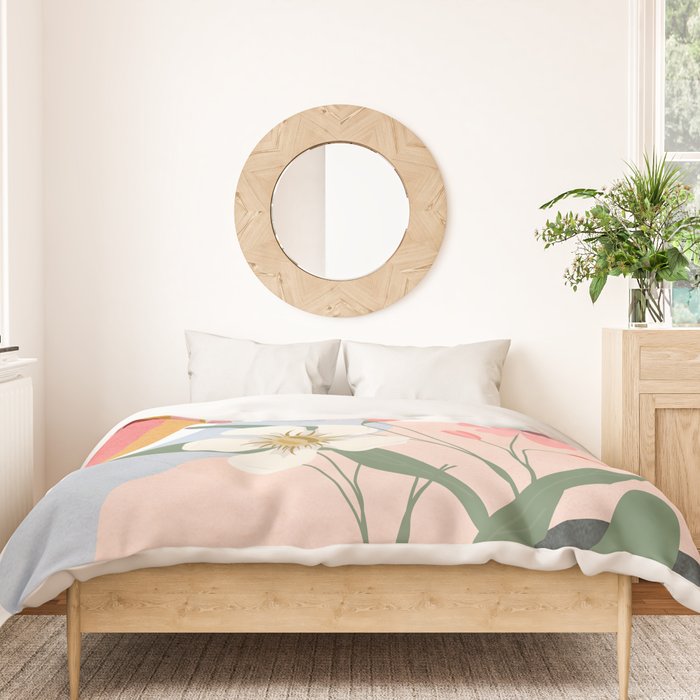 Colorful Flower Design 1 Duvet Cover Gallery Image 3