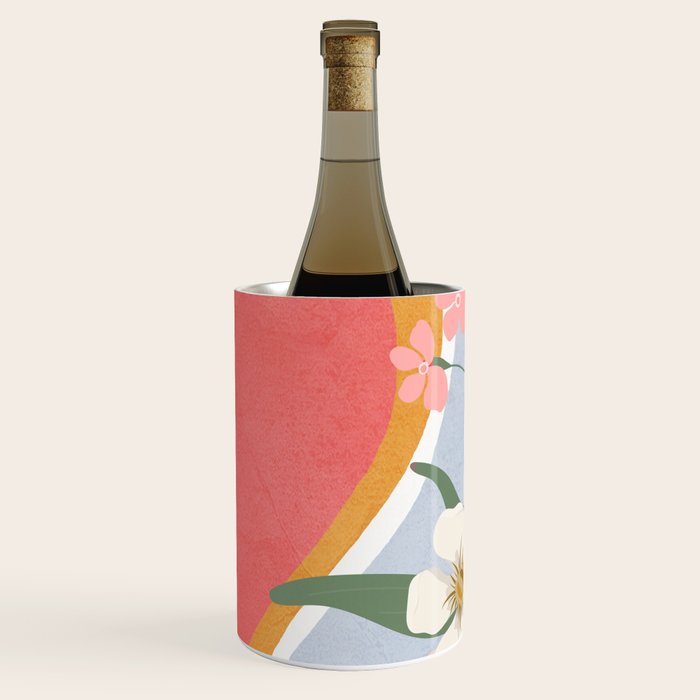 Colorful Flower Design 1 Wine Chiller Gallery Image 2