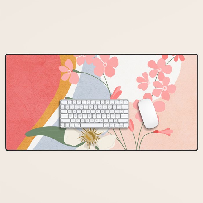 Colorful Flower Design 1 Desk Mat Gallery Image 1