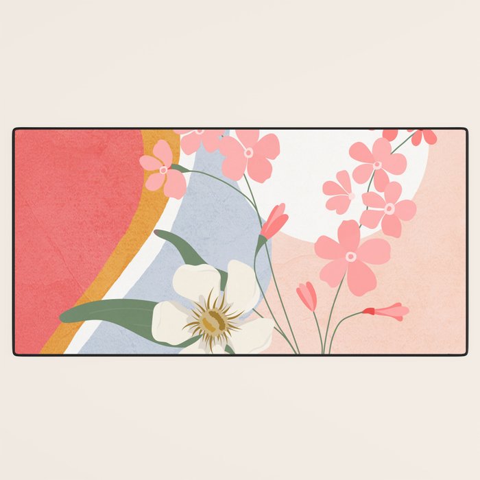 Colorful Flower Design 1 Desk Mat Gallery Image 3