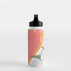 Colorful Flower Design 1 Water Bottle Gallery Image 3