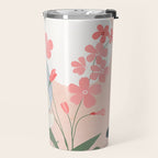 Colorful Flower Design 1 Travel Mug Gallery Image 2