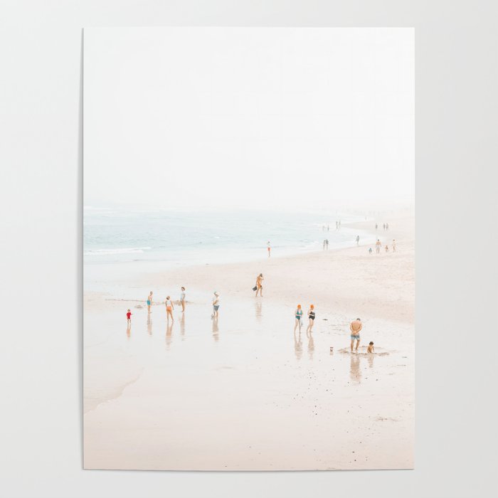 At The Beach (five) - minimal beach series - ocean sea photography by Ingrid Beddoes Poster Gallery Image 1