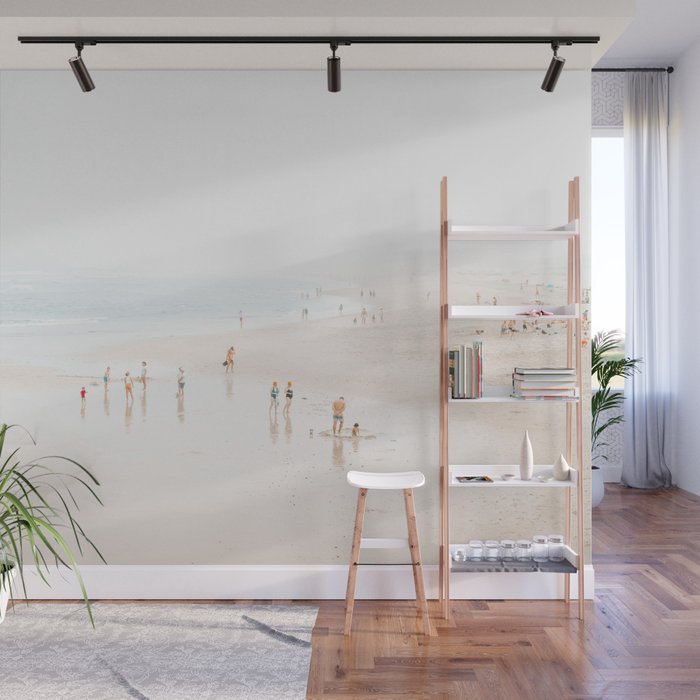 At The Beach (five) - minimal beach series - ocean sea photography by Ingrid Beddoes Wall Mural Gallery Image 1