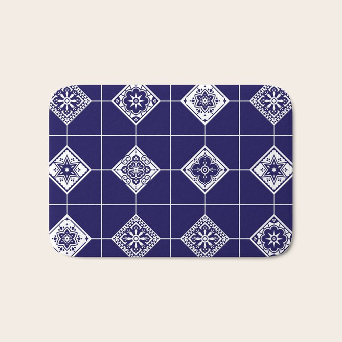 Talavera Mexican Tile - Porcelain Palette Bath Mat Gallery Image 1