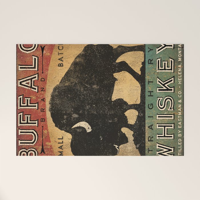 Bison Buffalo Whiskey Bourbon Welcome Mat Gallery Image 1