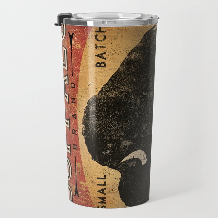 Bison Buffalo Whiskey Bourbon Travel Mug Gallery Image 3