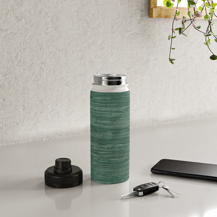 Boho Old Market Textile in Green Water Bottle Gallery Image 4