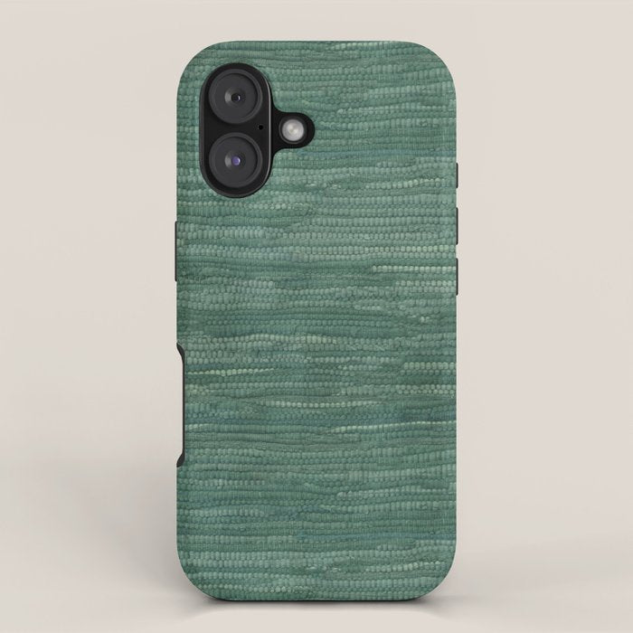 Boho Old Market Textile in Green iPhone Case Gallery Image 1