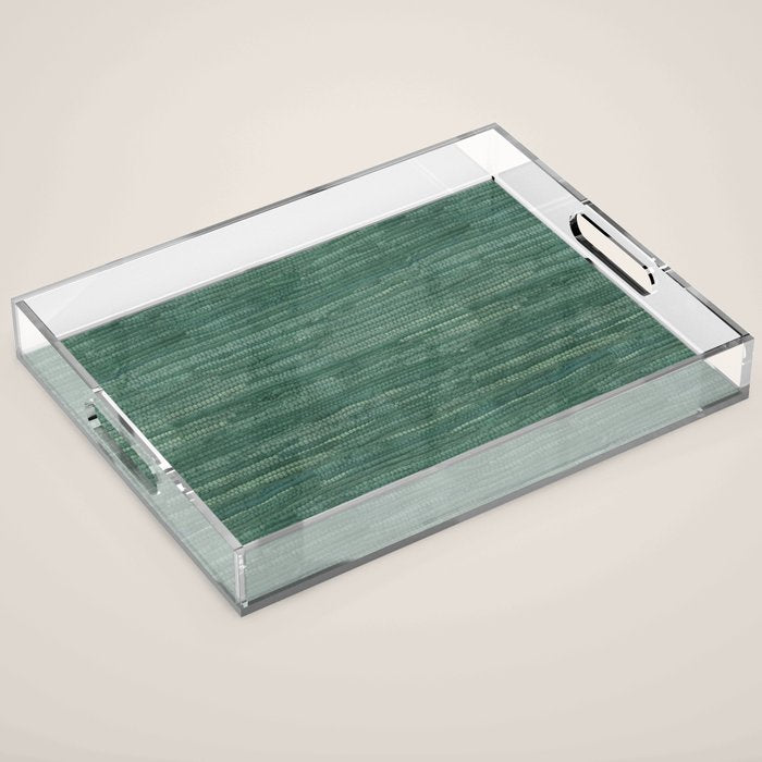 Boho Old Market Textile in Green Acrylic Tray Gallery Image 1
