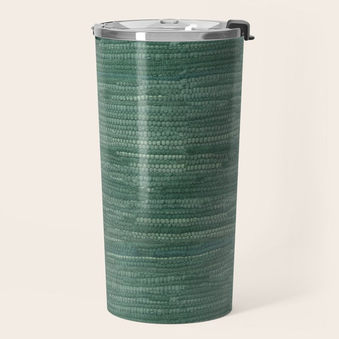 Boho Old Market Textile in Green Travel Mug Gallery Image 2